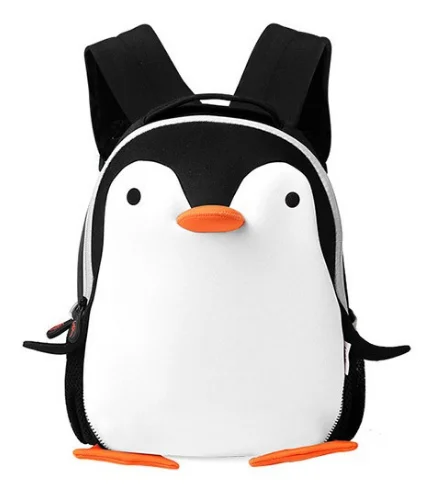 Mochila Escolar Neopreno Pingüino
