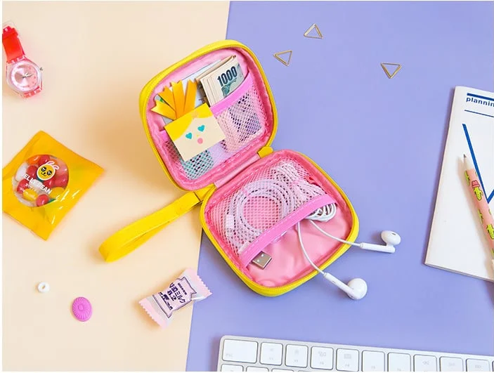 Estuche Porta Audífonos Cables Mujer Juvenil